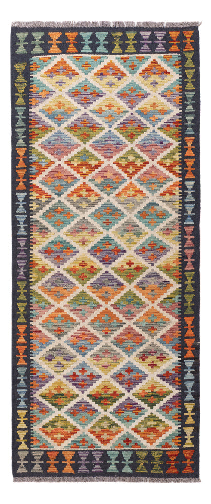 Runner Kelim Rug - Splash - 194 x 81 cm - multicolored