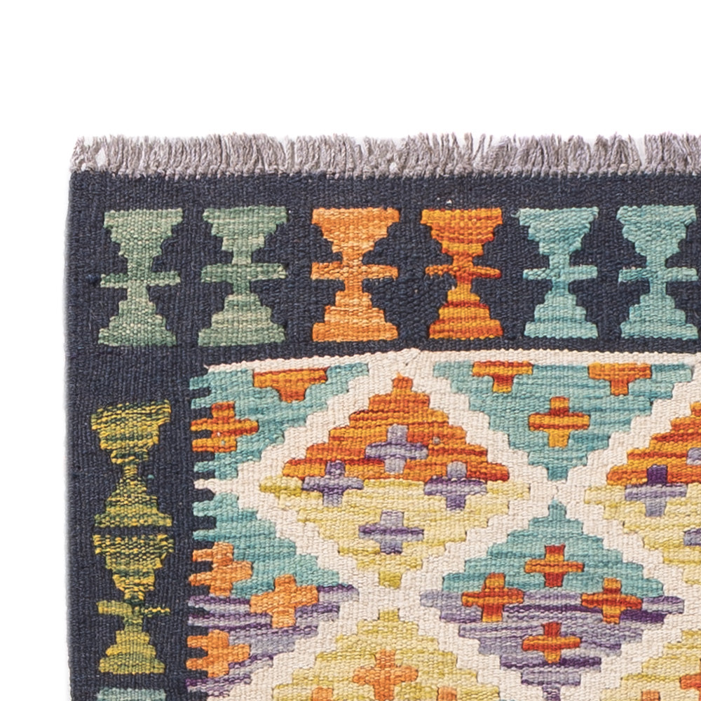 Runner Kelim Rug - Splash - 194 x 81 cm - multicolored