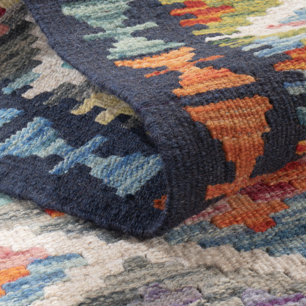 Runner Kelim Rug - Splash - 194 x 81 cm - multicolored