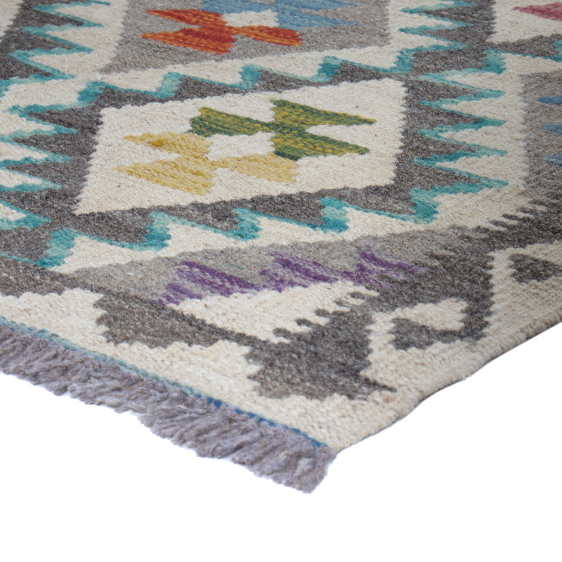 Runner Kelim Rug - Splash - 206 x 80 cm - multicolored