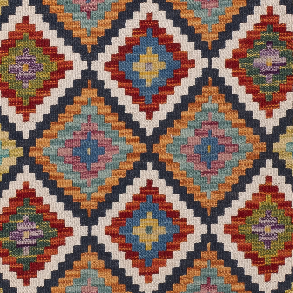 Runner Kelim Rug - Splash - 197 x 84 cm - multicolored