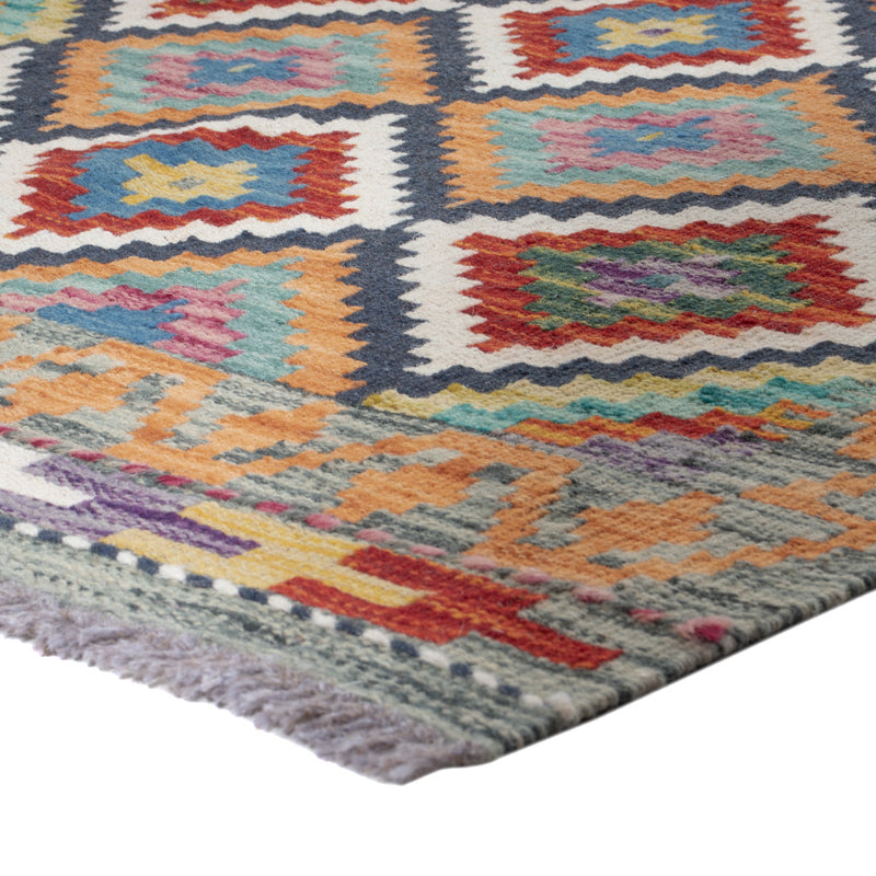 Runner Kelim Rug - Splash - 197 x 84 cm - multicolored