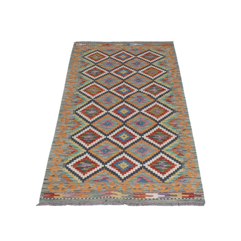 Runner Kelim Rug - Splash - 197 x 84 cm - multicolored