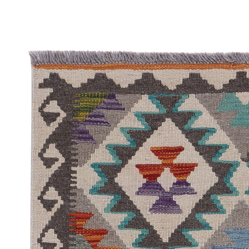 Runner Kelim Rug - Splash - 209 x 79 cm - multicolored