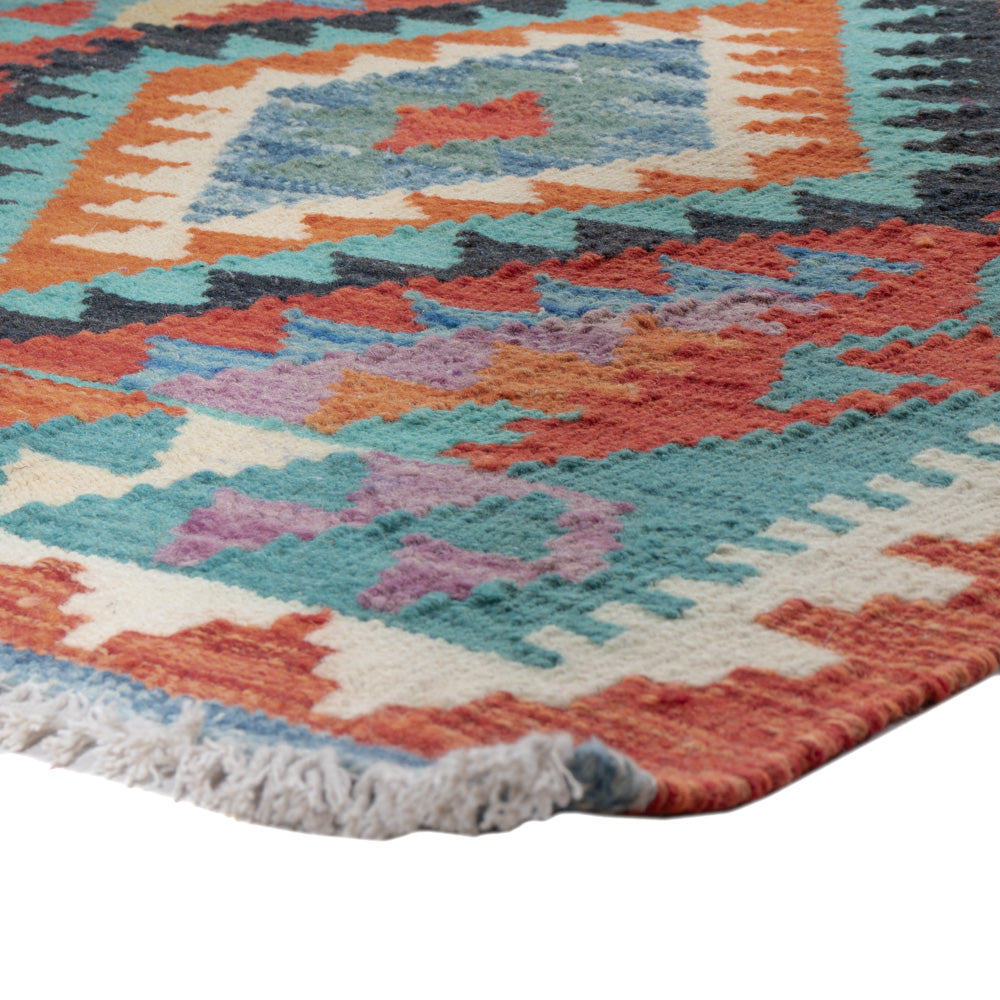 Runner Kelim Rug - Splash - 203 x 73 cm - multicolored