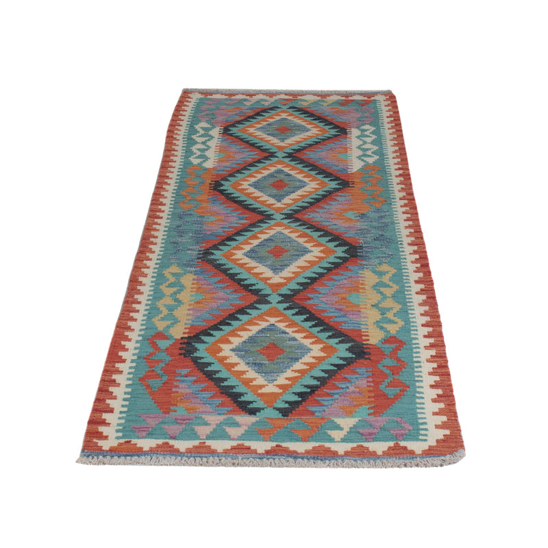 Runner Kelim Rug - Splash - 203 x 73 cm - multicolored