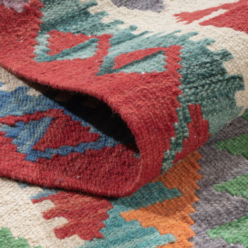 Runner Kelim Rug - Splash - 209 x 76 cm - multicolored