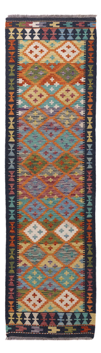 Runner Kelim Rug - Splash - 217 x 60 cm - multicolored