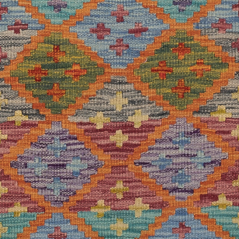 Runner Kelim Rug - Splash - 217 x 60 cm - multicolored