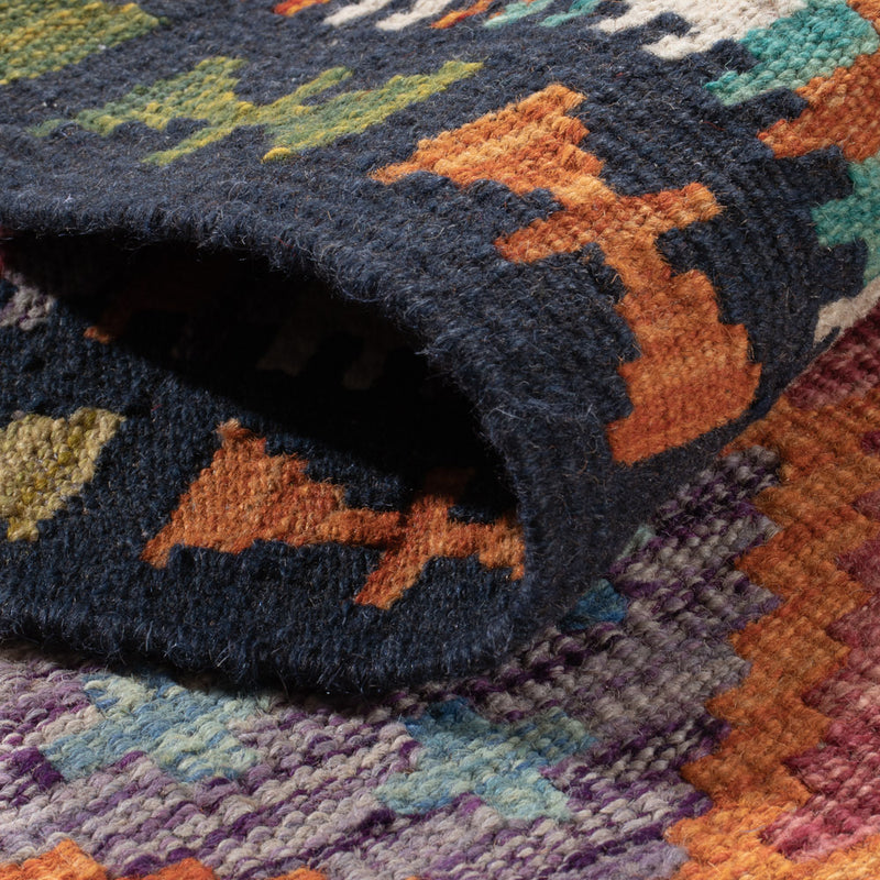 Runner Kelim Rug - Splash - 217 x 60 cm - multicolored