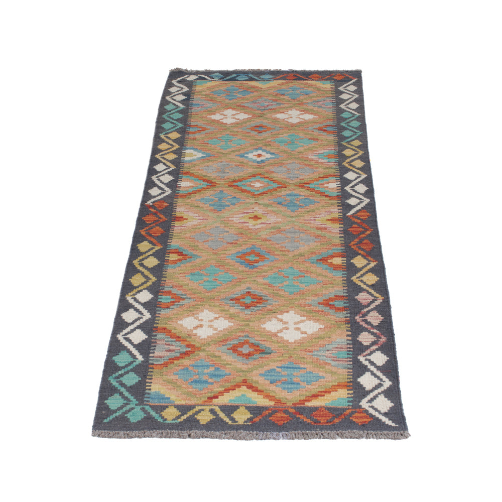 Runner Kelim Rug - Splash - 203 x 58 cm - multicolored