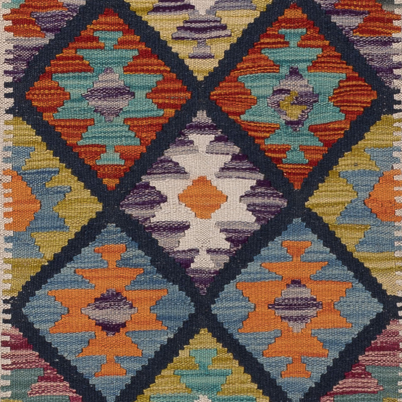Runner Kelim Rug - Splash - 210 x 66 cm - multicolored