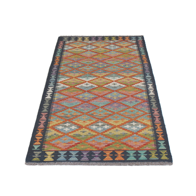 Runner Kelim Rug - Splash - 204 x 80 cm - multicolored