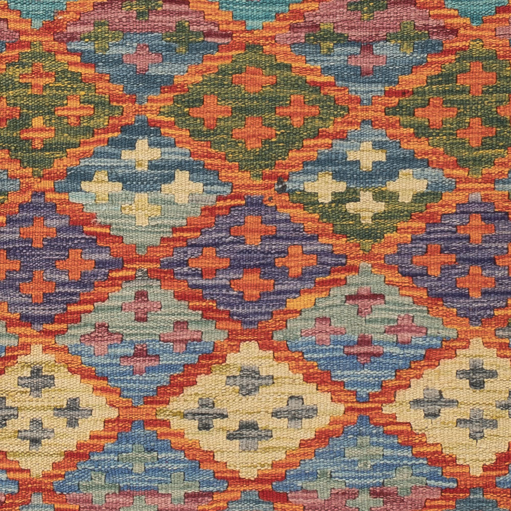 Runner Kelim Rug - Splash - 202 x 84 cm - multicolored