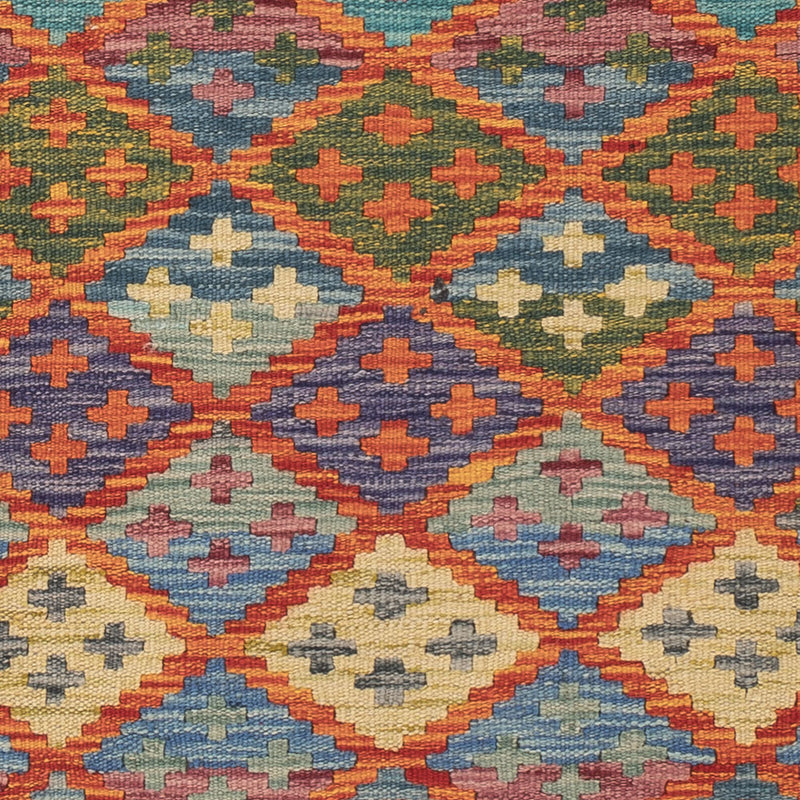 Runner Kelim Rug - Splash - 202 x 84 cm - multicolored