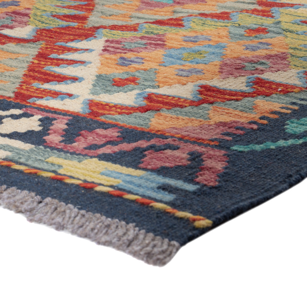 Runner Kelim Rug - Splash - 203 x 79 cm - multicolored