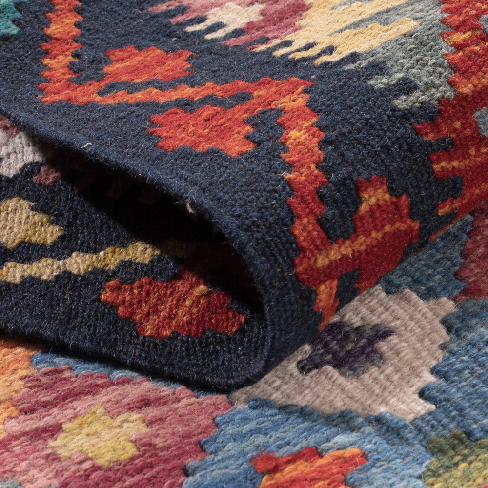 Runner Kelim Rug - Splash - 203 x 79 cm - multicolored