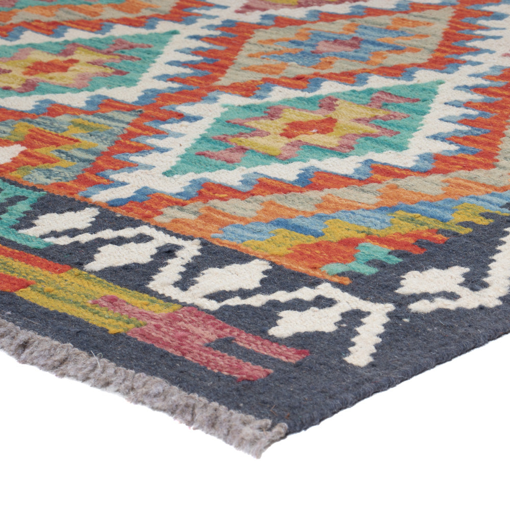 Runner Kelim Rug - Splash - 197 x 86 cm - multicolored