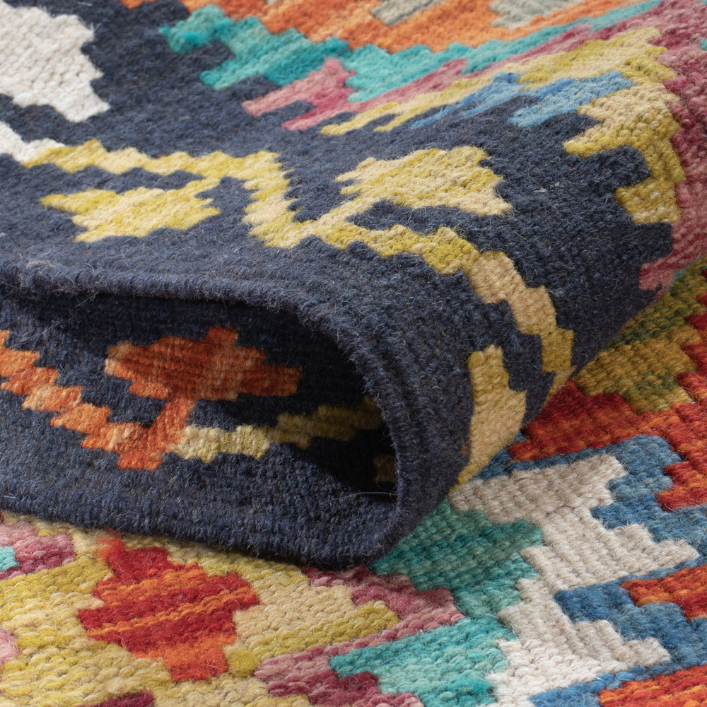 Runner Kelim Rug - Splash - 197 x 86 cm - multicolored