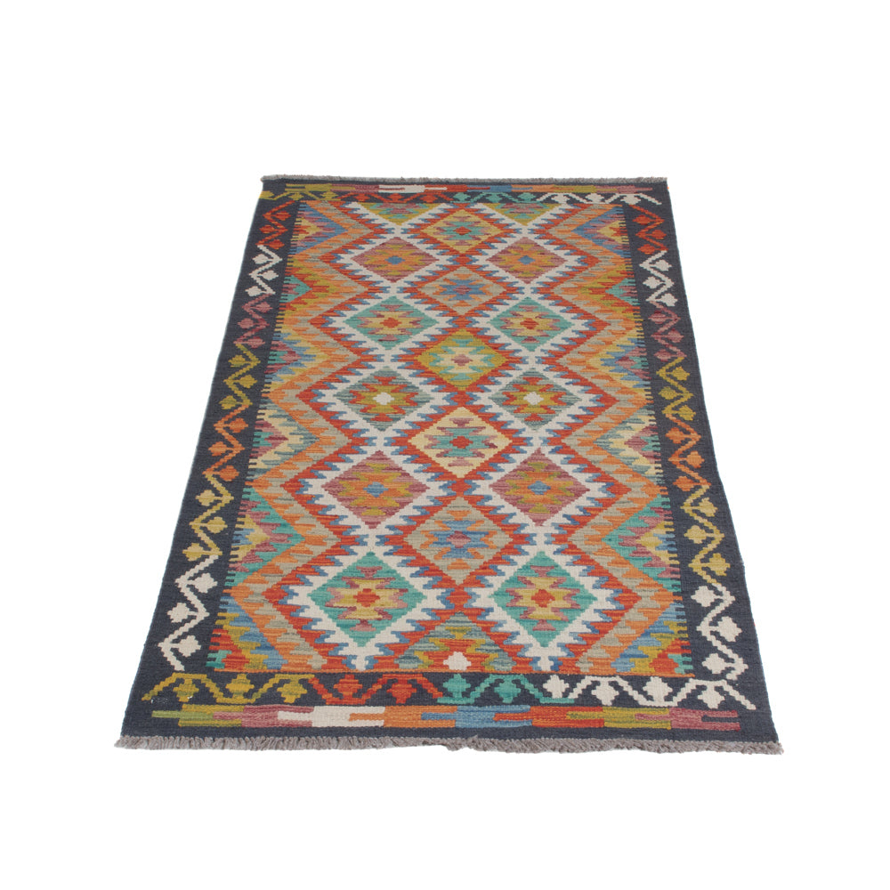 Runner Kelim Rug - Splash - 197 x 86 cm - multicolored