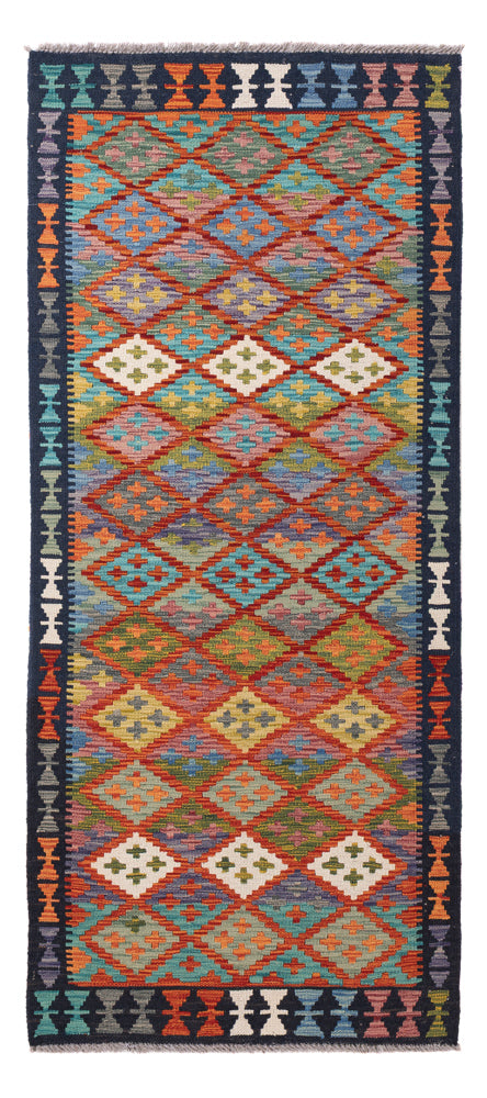 Runner Kelim Rug - Splash - 195 x 84 cm - multicolored