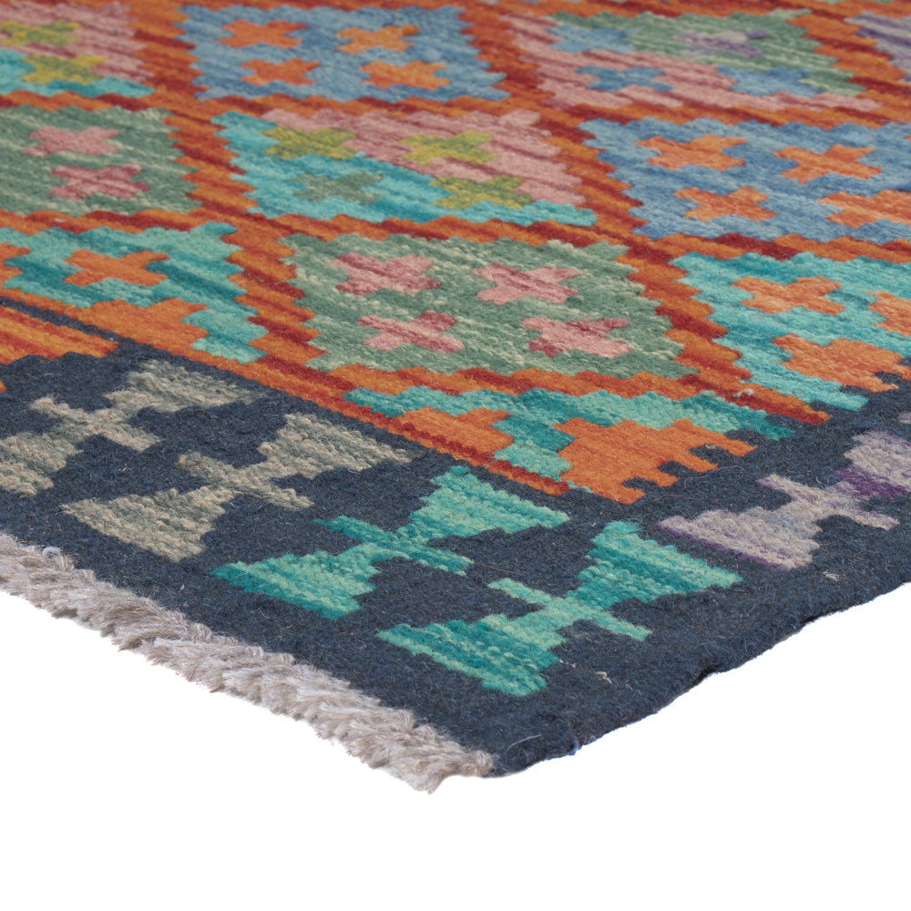 Runner Kelim Rug - Splash - 195 x 84 cm - multicolored
