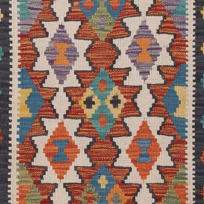 Runner Kelim Rug - Splash - 200 x 62 cm - multicolored