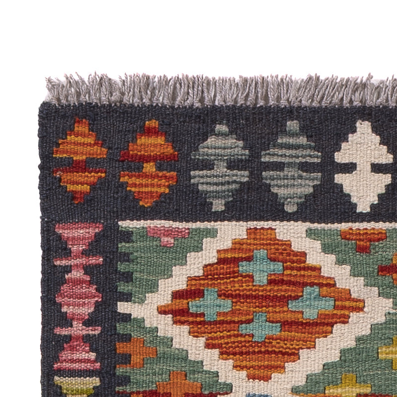 Runner Kelim Rug - Splash - 202 x 67 cm - multicolored