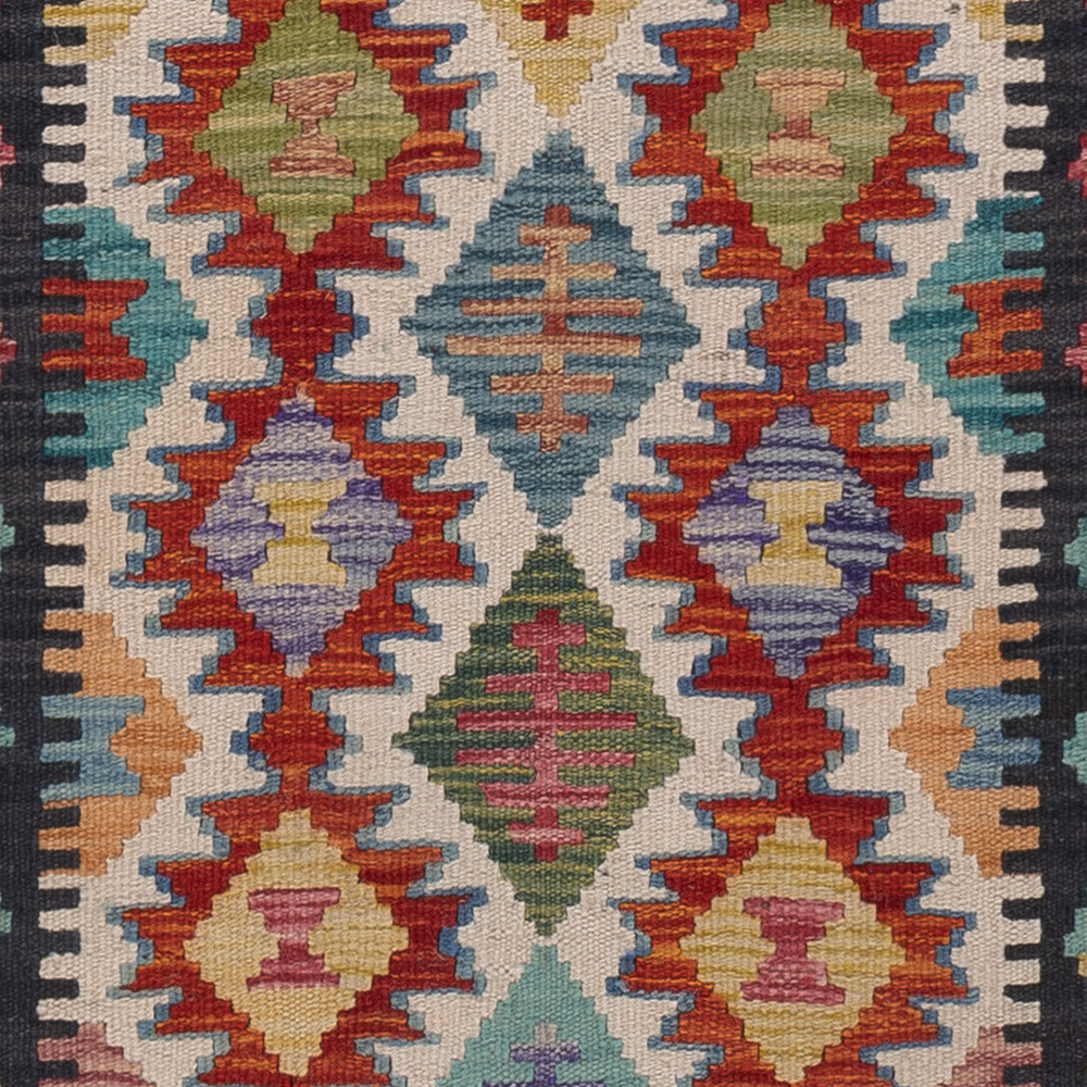 Runner Kelim Rug - Splash - 192 x 62 cm - multicolored