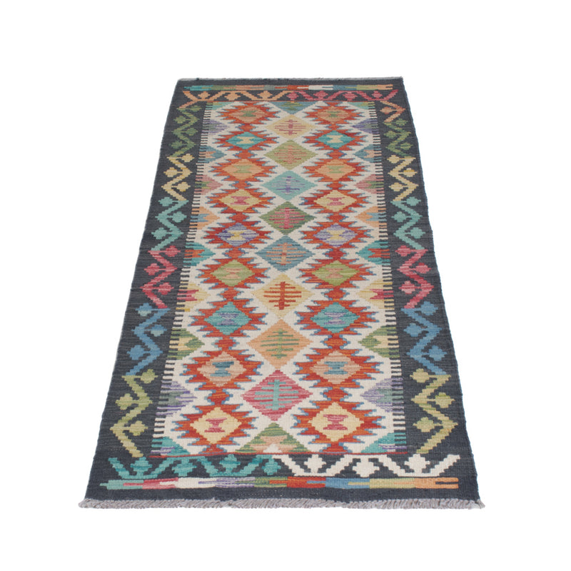 Runner Kelim Rug - Splash - 192 x 62 cm - multicolored