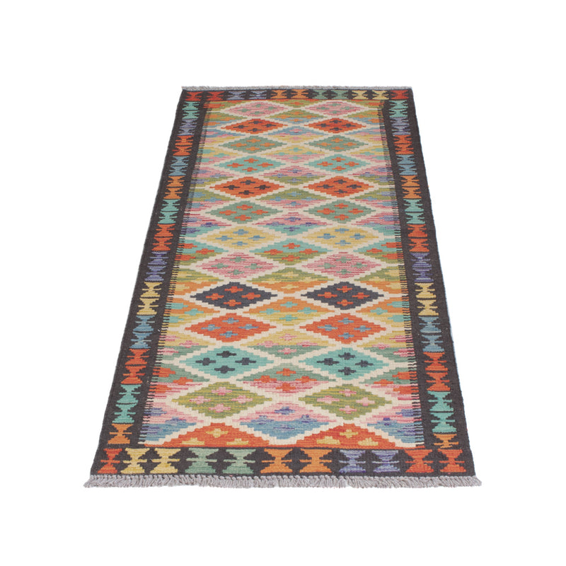 Runner Kelim Rug - Splash - 196 x 65 cm - multicolored