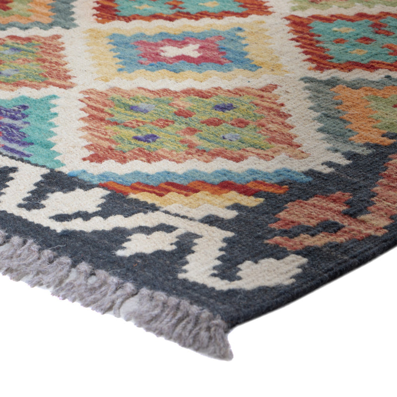 Runner Kelim Rug - Splash - 200 x 61 cm - multicolored