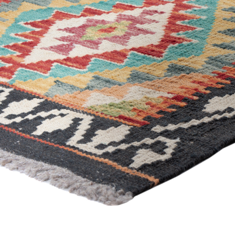 Runner Kelim Rug - Splash - 193 x 65 cm - multicolored