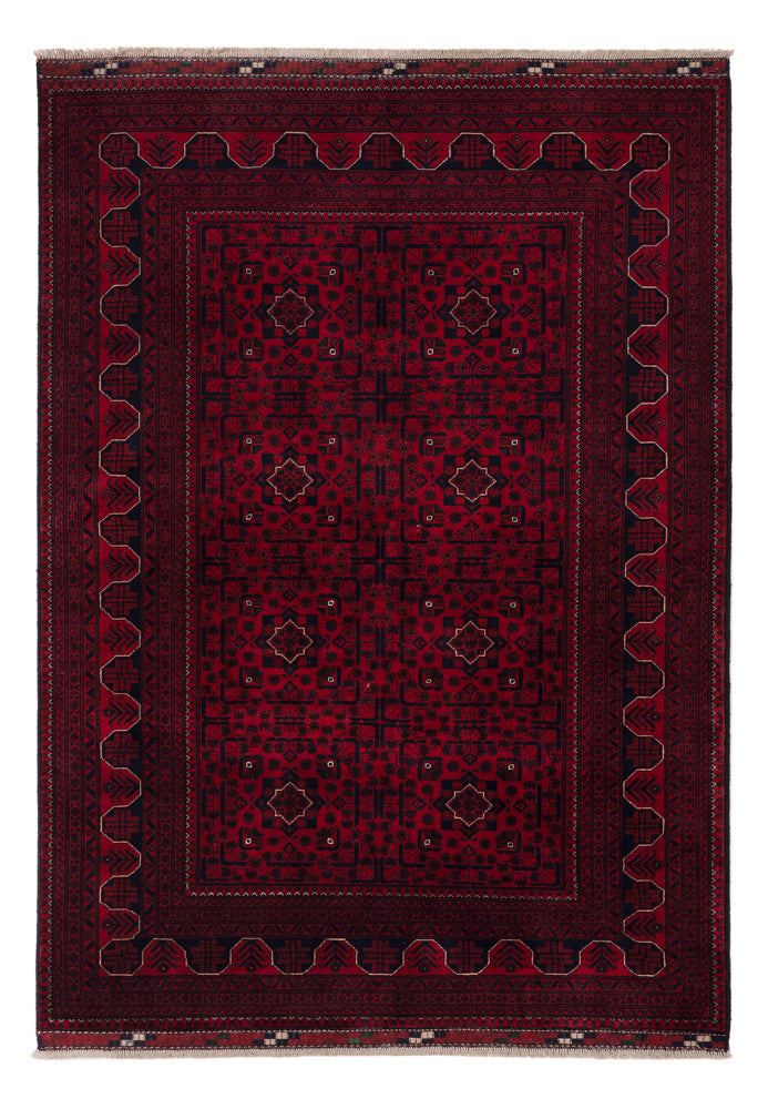 Afghan Rug - Kunduz - 235 x 164 cm - dark red