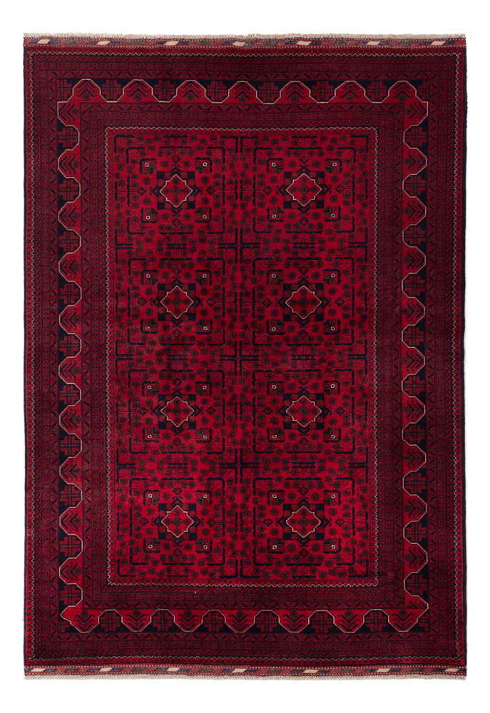 Afghan Rug - Kunduz - 235 x 167 cm - dark red