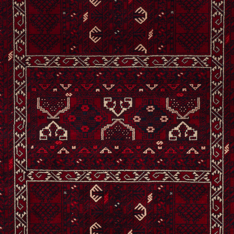 Afghan Rug - 242 x 166 cm - dark red