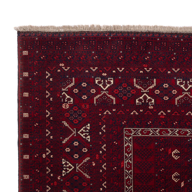 Afghan Rug - 242 x 166 cm - dark red