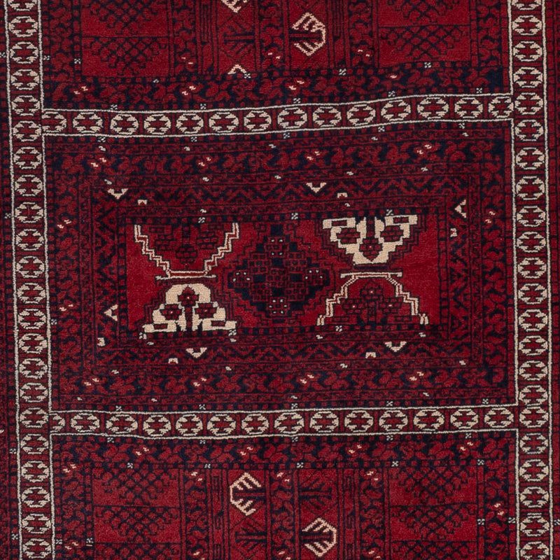 Afghan Rug - 240 x 153 cm - dark red