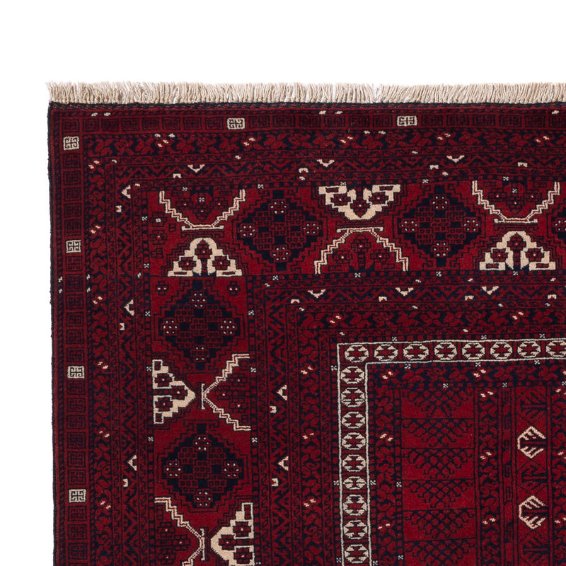 Afghan Rug - 240 x 153 cm - dark red