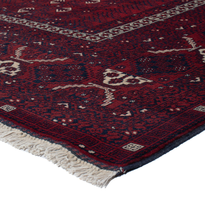 Afghan Rug - 240 x 153 cm - dark red