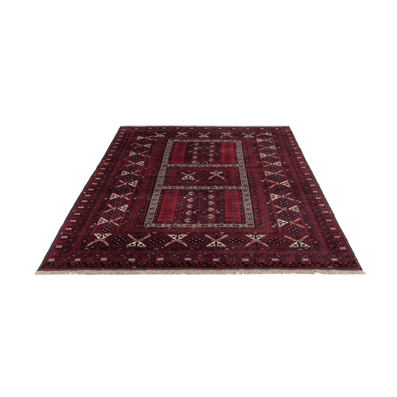 Afghan Rug - 246 x 159 cm - dark red
