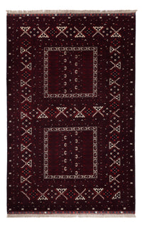 Afghan Rug - 247 x 154 cm - dark red