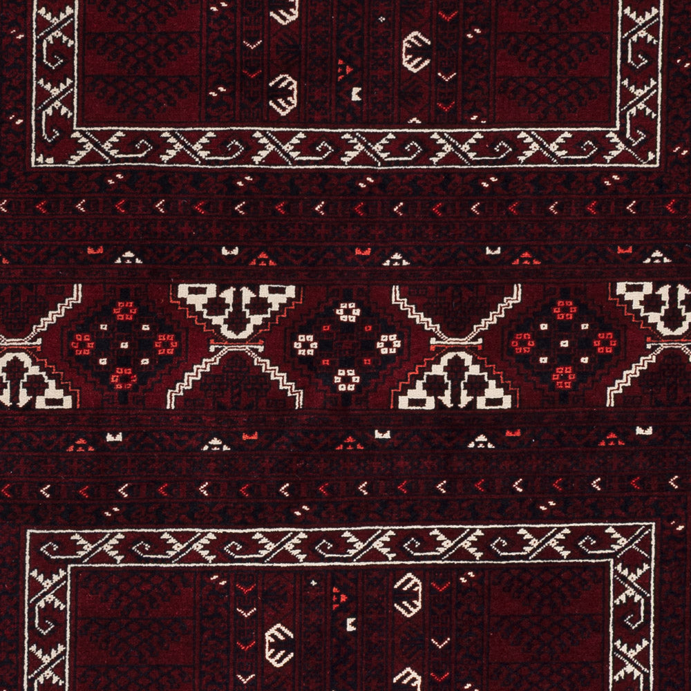 Afghan Rug - 247 x 154 cm - dark red