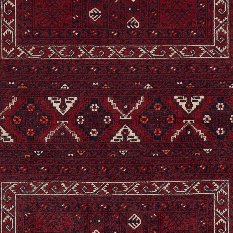 Afghan Rug - 254 x 156 cm - dark red