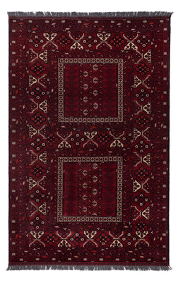 Afghan Rug - 242 x 153 cm - dark red