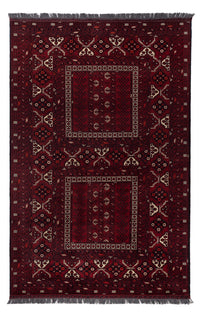 Afghan Rug - 242 x 153 cm - dark red