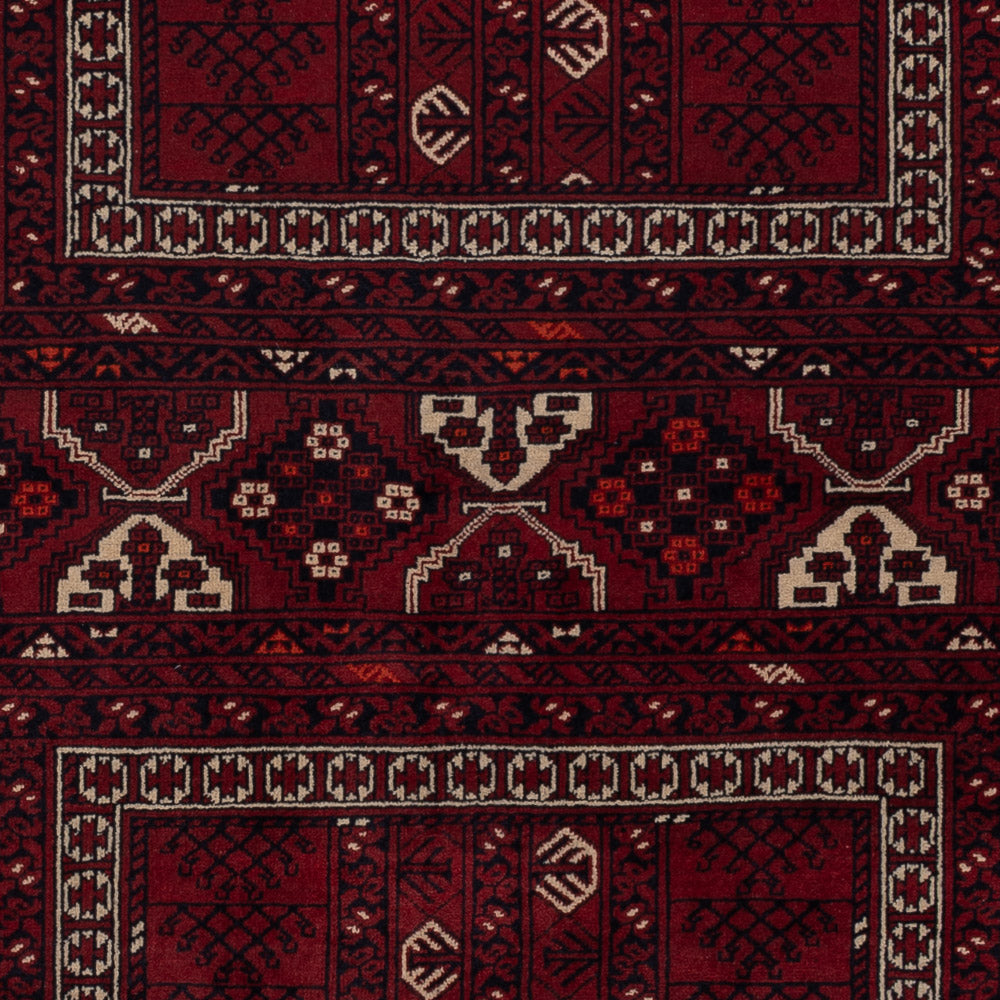 Afghan Rug - 242 x 153 cm - dark red