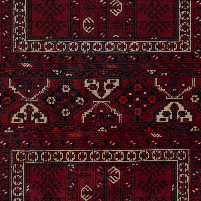 Afghan Rug - 242 x 153 cm - dark red