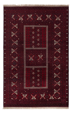 Afghan Rug - 246 x 157 cm - dark red