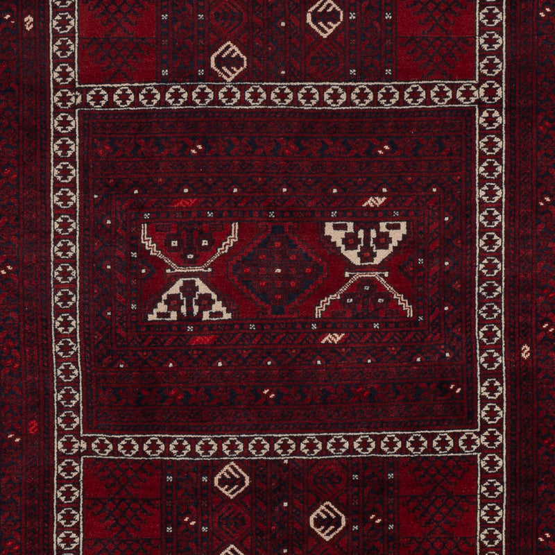 Afghan Rug - 246 x 157 cm - dark red